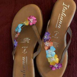 italiana by italian shoemakers womens shannie flat sandals
